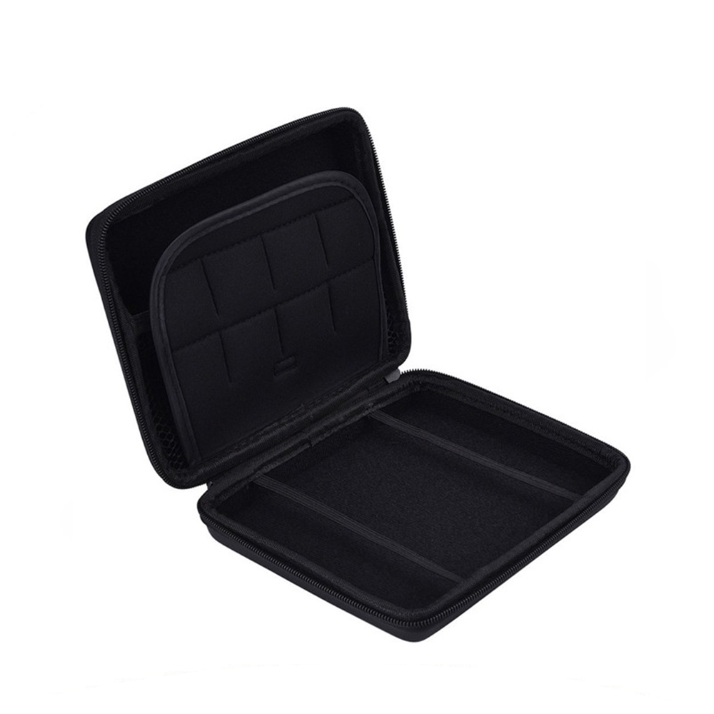 Nintendo 2DSEVA Protective Travel Hard Carrying Case Handle Bag Cover with Mesh Pocket +Strap Black